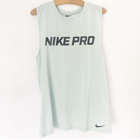 Nike Tops - Nike Dri-Fit Mesh Back Crewneck Tank Pale Green